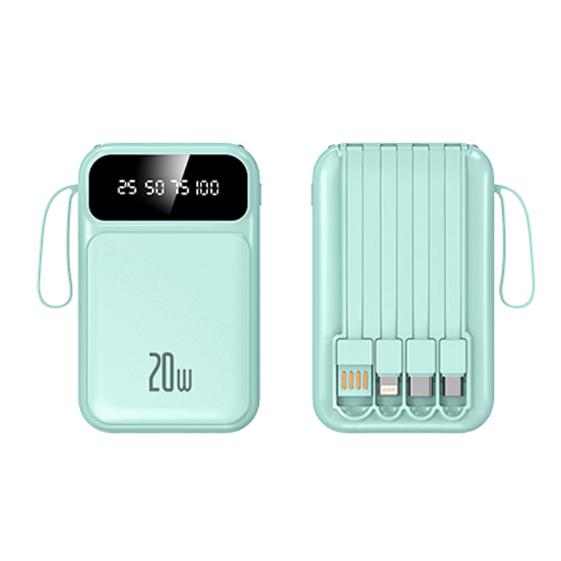 Powerbank with integrated cables and LED display Kalsten