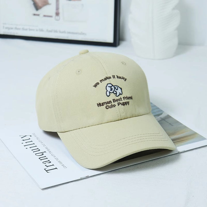 Women's Embroidered Puppy-Themed Baseball Cap Kalsten