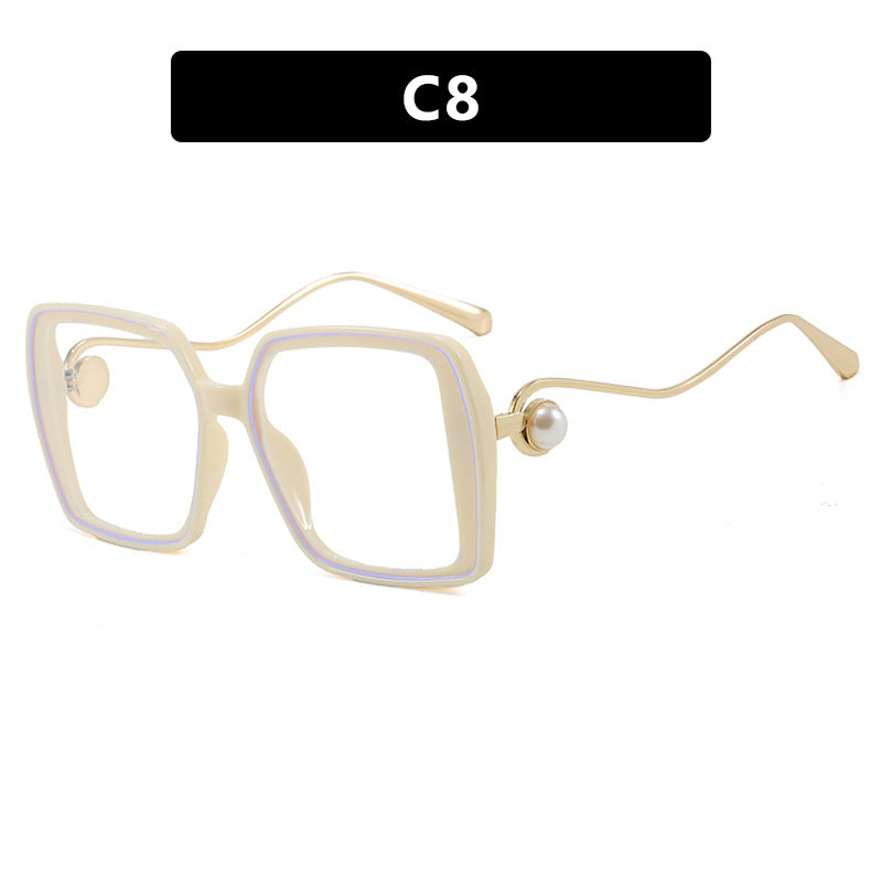 Women's fashionable square glasses with elegant metal frame and unique accents Kalsten