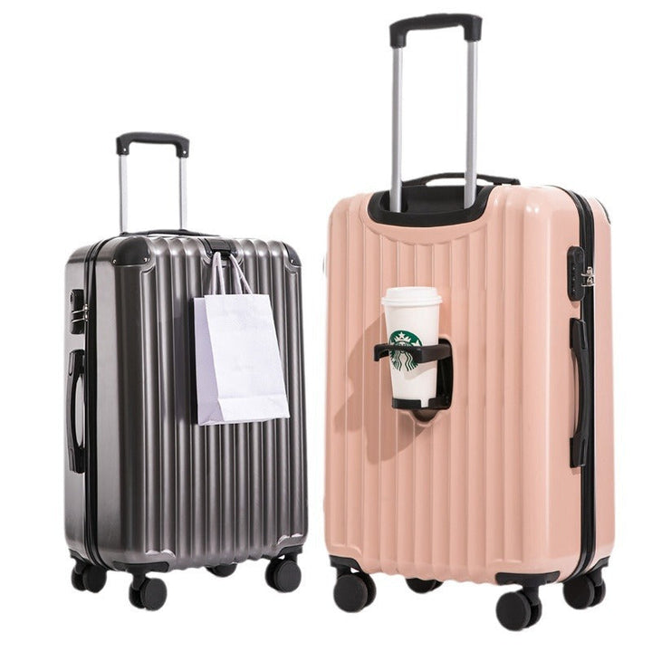 Unisex Innovative Hard-Shell Spinner Luggage with Integrated Cup Holder Kalsten