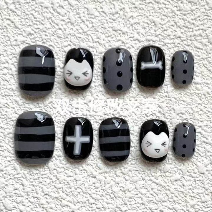 Artifical nails with Playful Animal Designs Kalsten