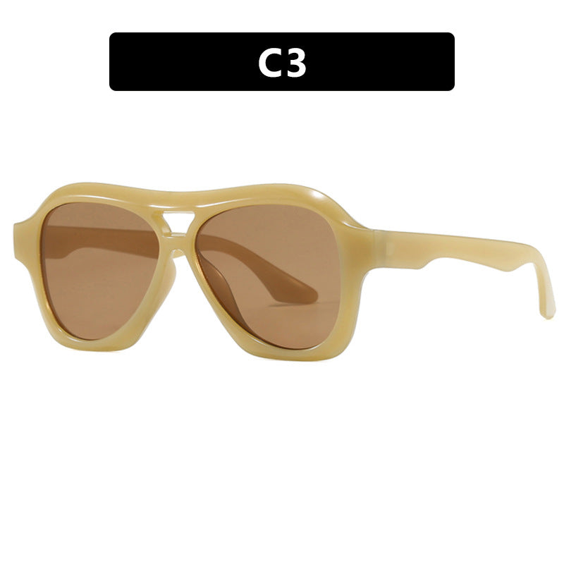 Ladies fashionable sunglasses in innovative design with wide frame Kalsten