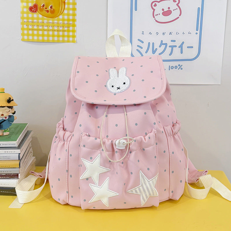 Cute Cartoon-Themed Drawstring School Backpack