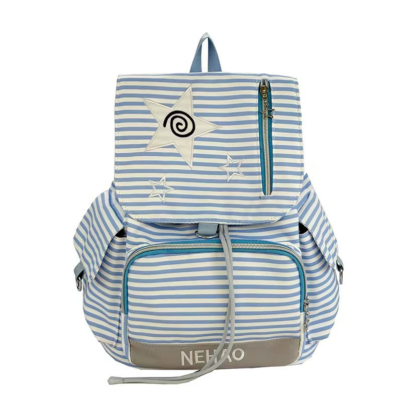 Multi-Pocket Striped Backpack Kalsten
