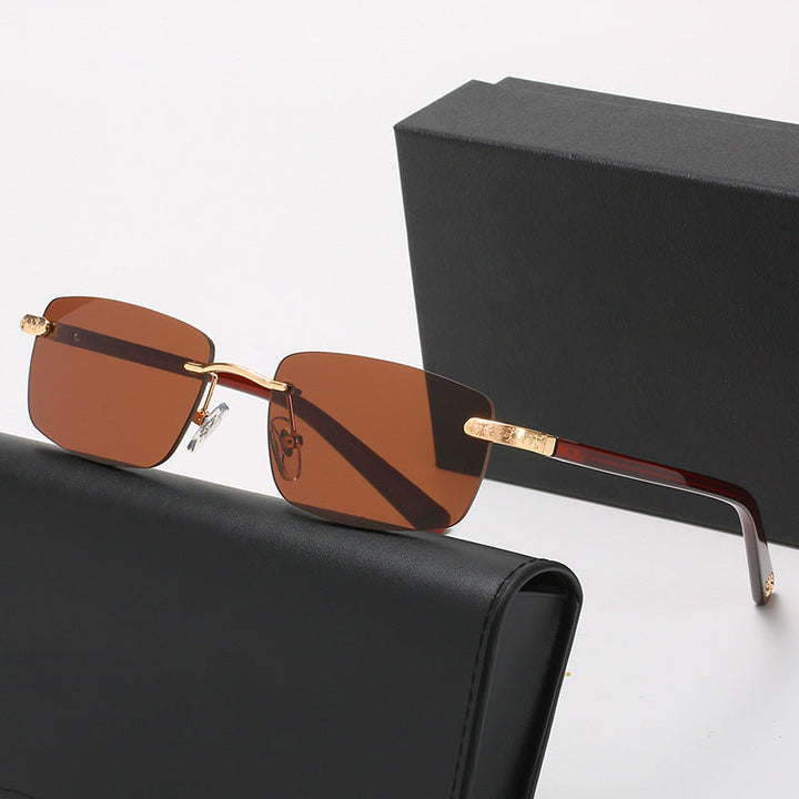 Women's fashionable half-frame glasses with comfortable nose pads and elegant design Kalsten