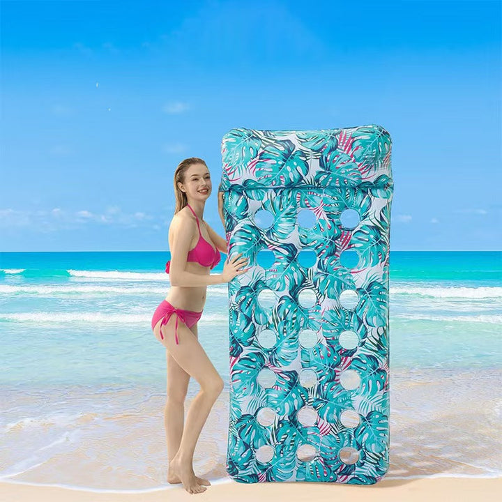 Ladies Inflatable Sun Lounger with Tropical Design Kalsten
