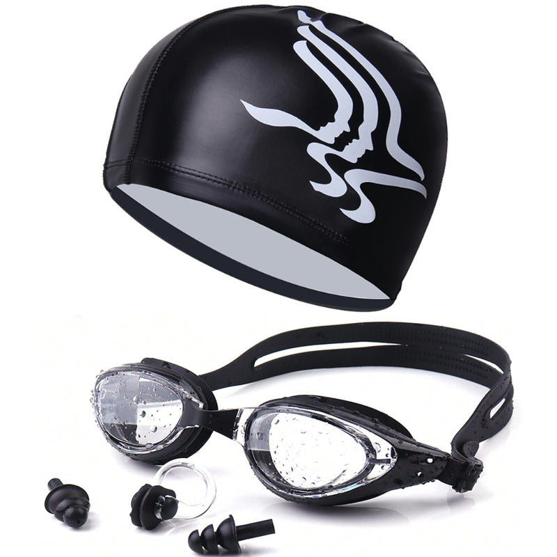 Swim set with hydrodynamic swimming goggles and Kalsten swim cap