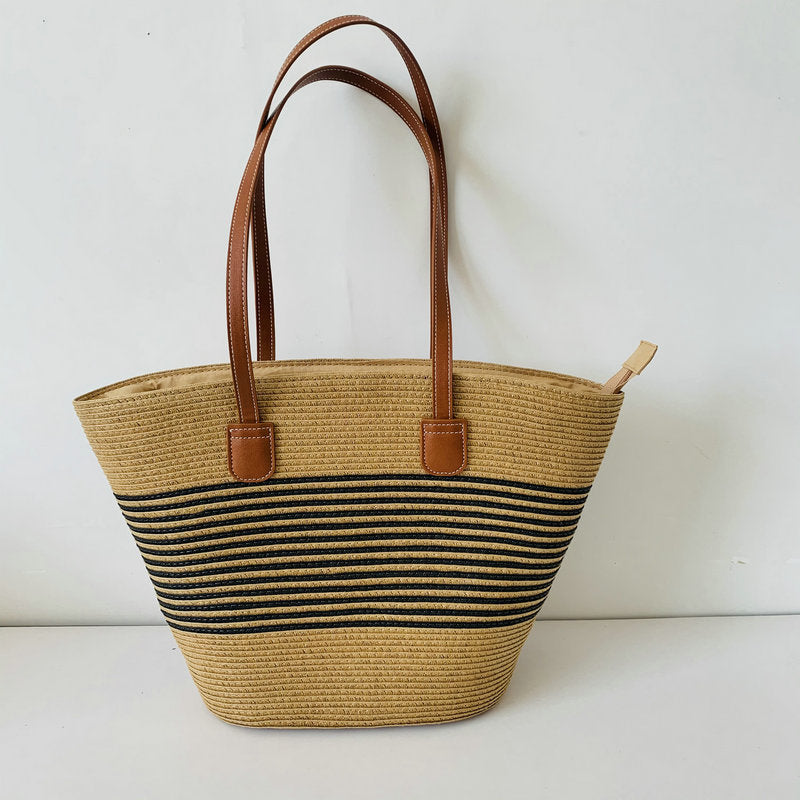 Trendy Basket Bag with Elegant Leather Accents Kalsten