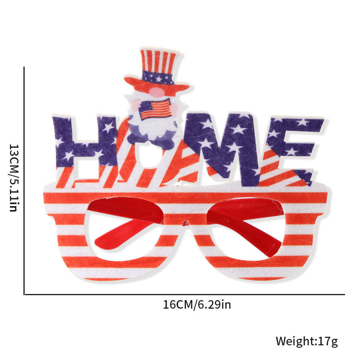Unisex nan novelty hand-shaped patriotic party eye glasses with finger-frame design Kalsten