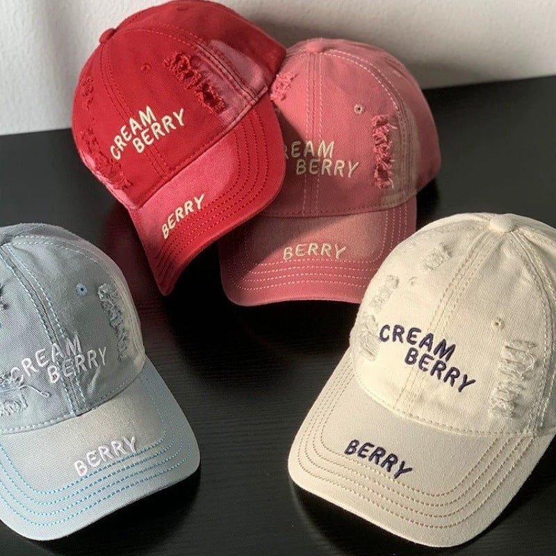 Women's Distressed Denim Baseball Hat Kalsten
