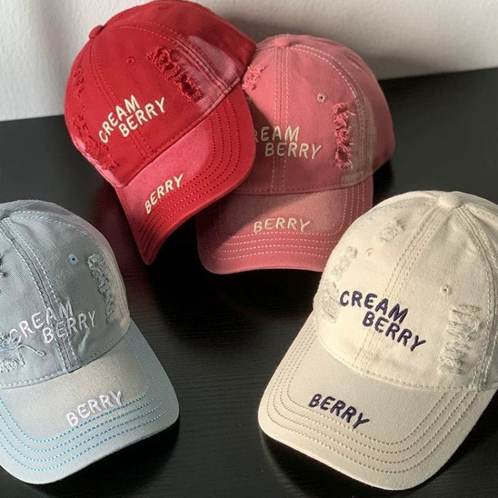 Women's Distressed Denim Baseball Hat Kalsten