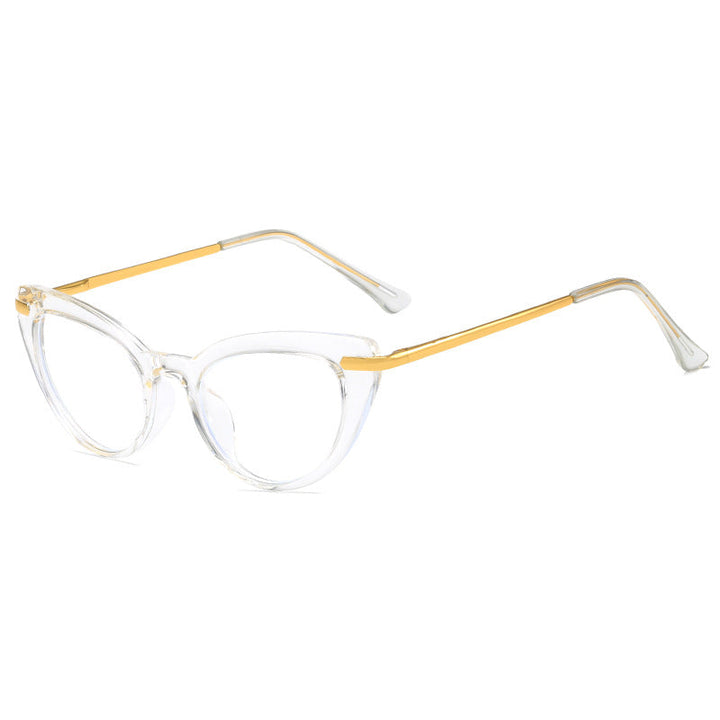Women's Cat-Eye Sunglasses with Shiny Metal Frame Kalsten