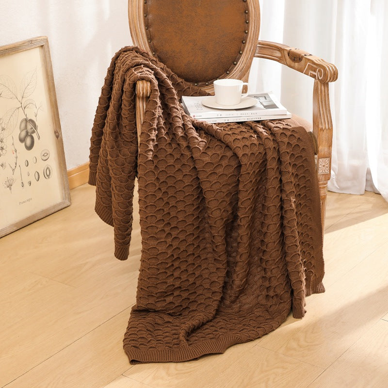 Cozy Knitted Throw Blanket Kalsten