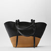 Generous basket bag with elegant leather accents Kalsten