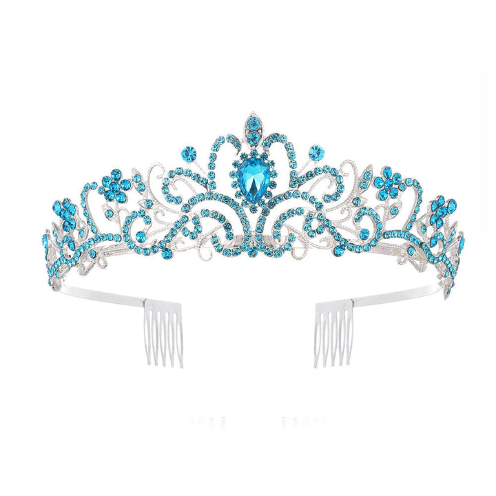 Ladies Sparkling Crystal Tiara with Filigree Design Kalsten