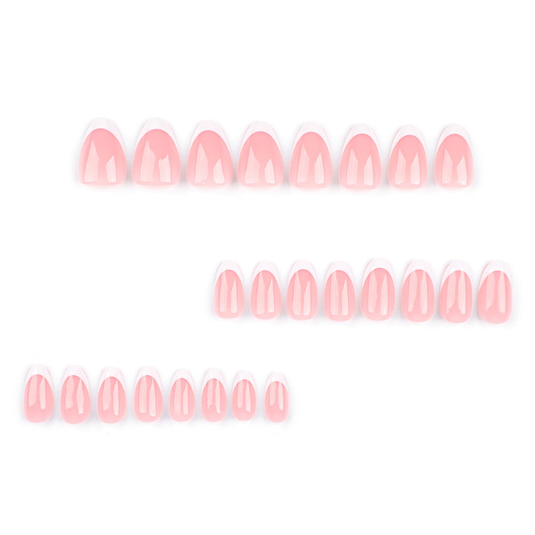 Classic French Tip Press-On Nail Extensions Kalsten