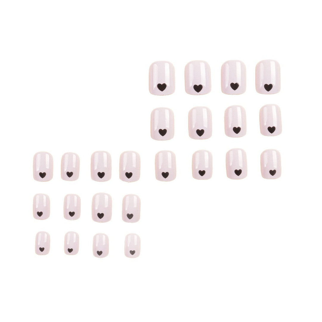 Heart-Embellished Press-On Nail Set Kalsten