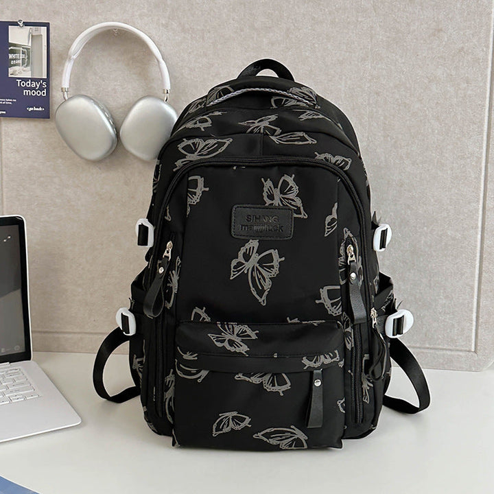 Elegant Floral Patterned School Backpack