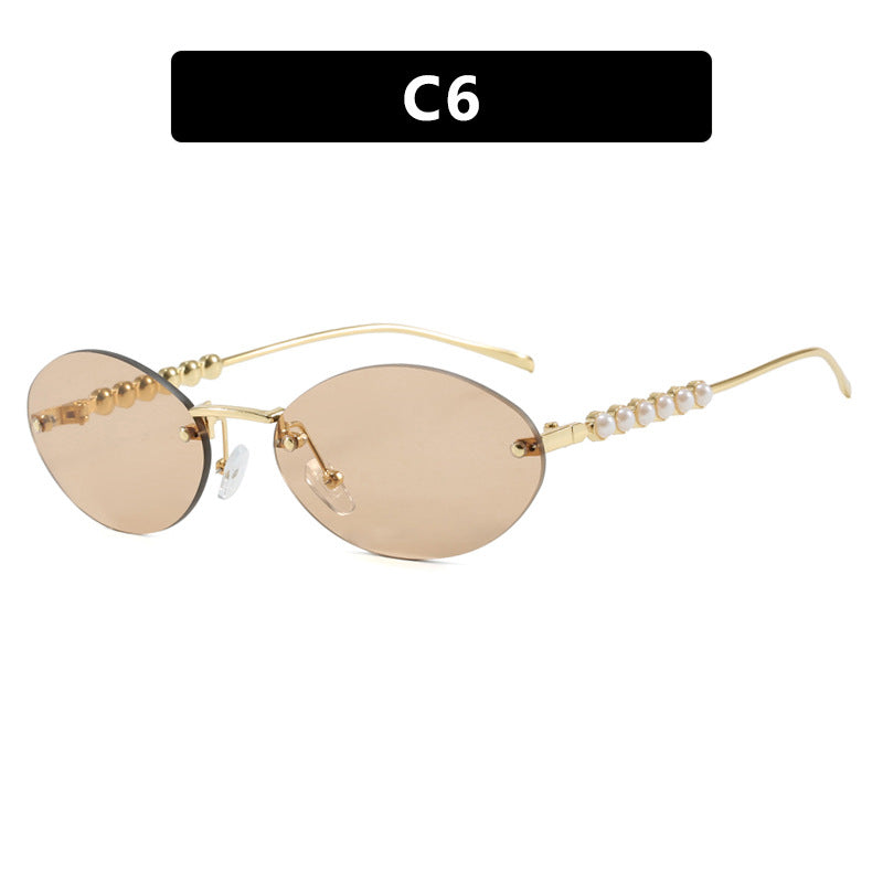 Women's stylish oval sunglasses with elegant embellishments Kalsten