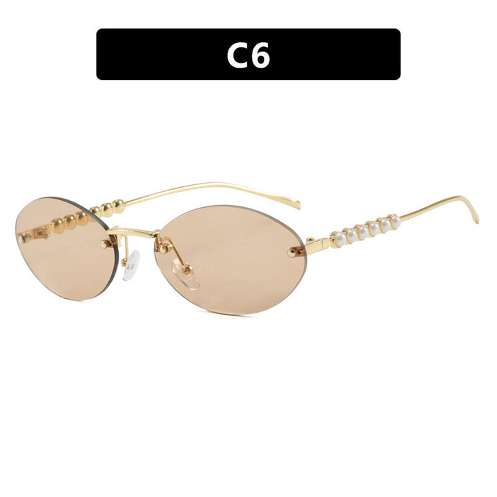 Women's stylish oval sunglasses with elegant embellishments Kalsten