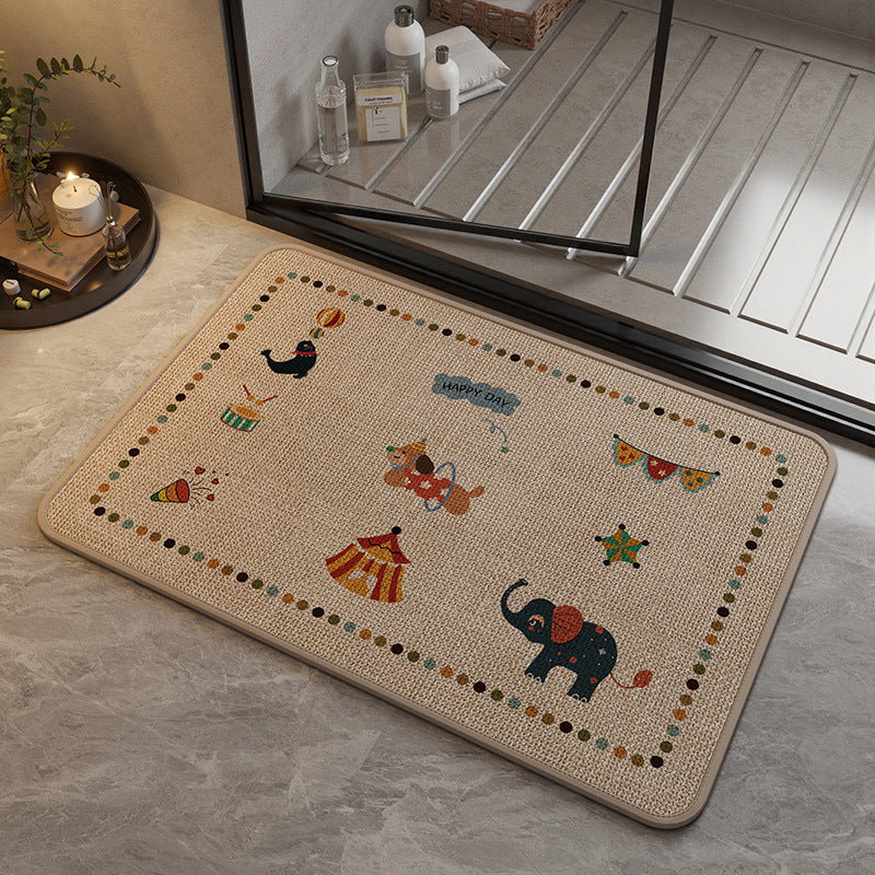 Decorative Cat-Themed Bath Mat Kalsten