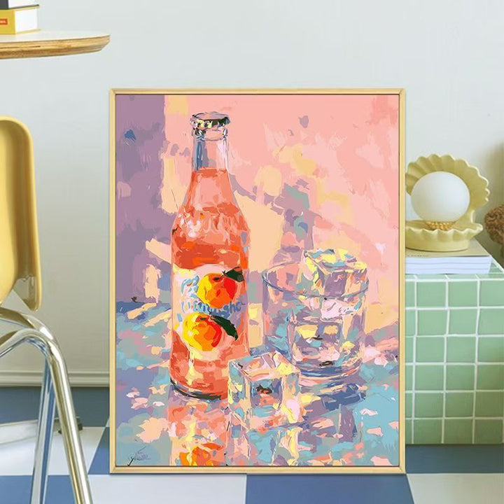 Retro-Inspired Beverage Bottle Canvas Art Kalsten