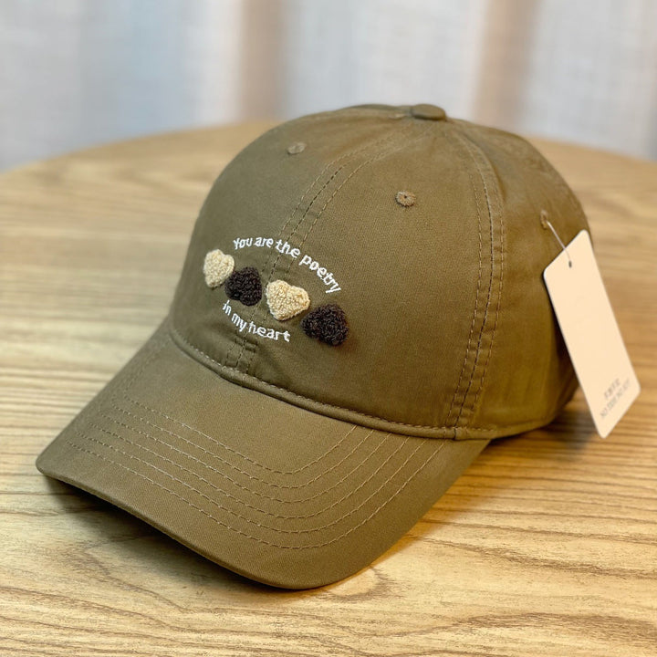 Women's Embroidered Heart Motif Baseball Cap Kalsten