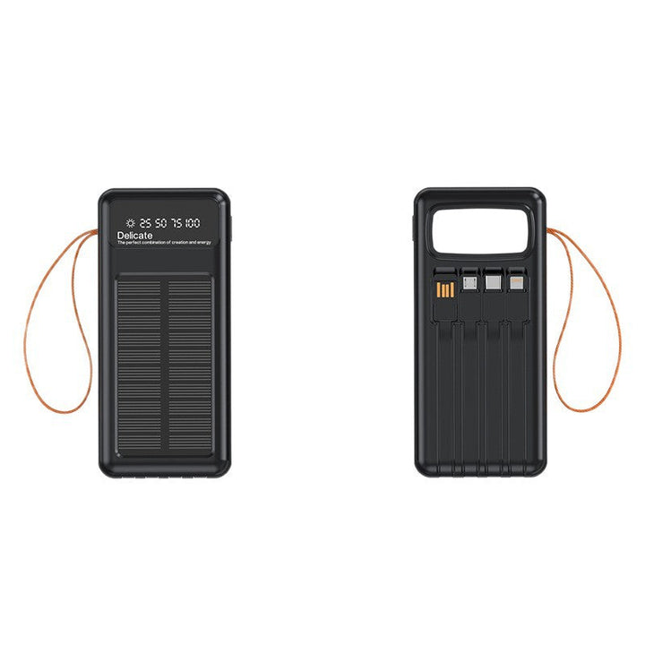 Solar Power Bank with Multifunctional USB Connections and Digital Charge Level Indicator Kalsten