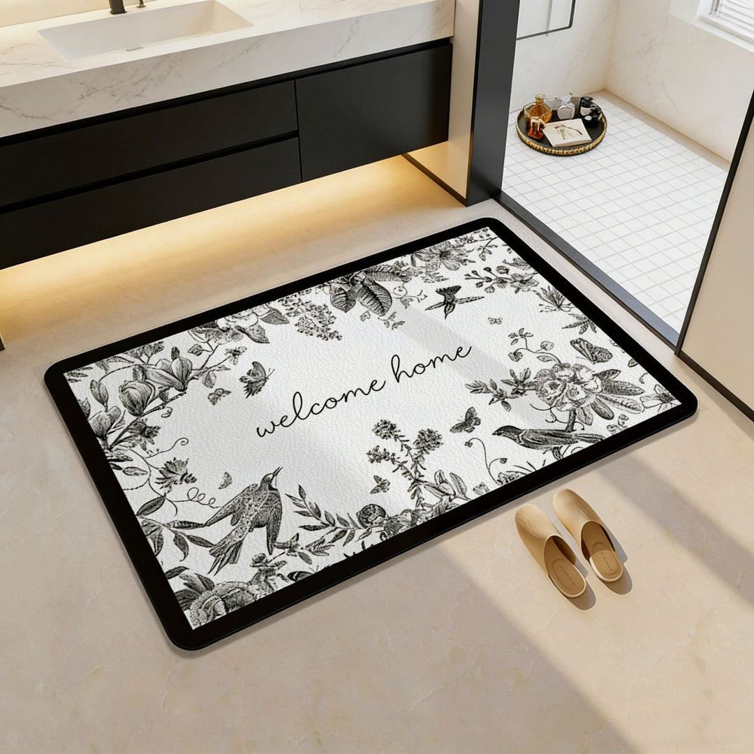 Playful Cat-Themed Bath Rug Kalsten