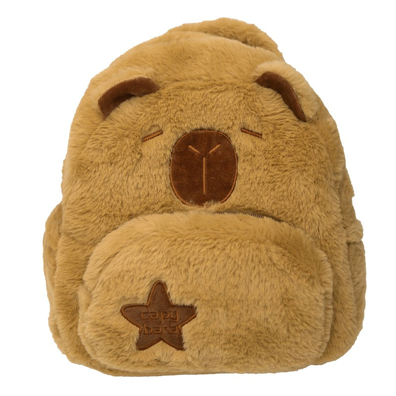 Plush Capybara Character Backpack Kalsten