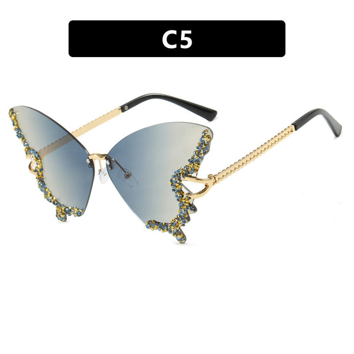 Women's large cat-eye sunglasses with sparkling rhinestone embellishment and elegant frame Kalsten