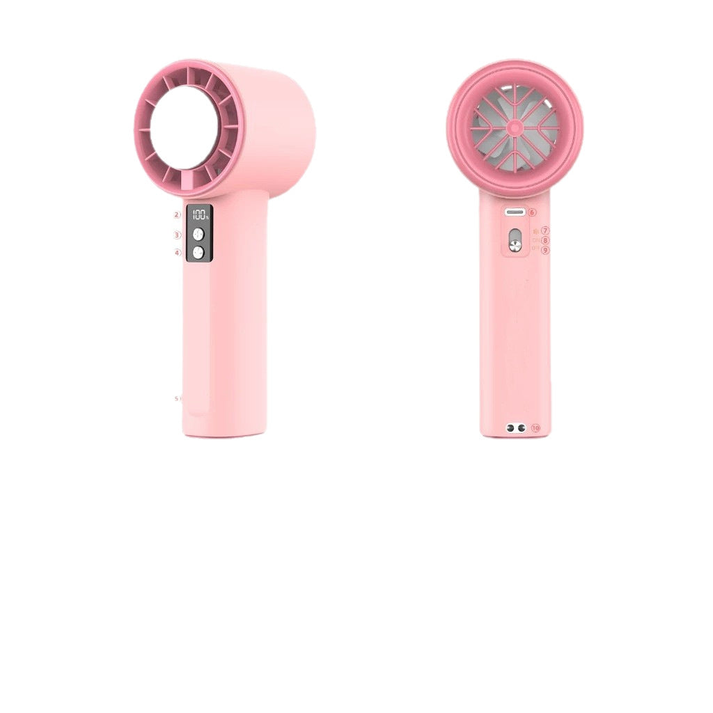 Women's Portable Turbo Hand Fan with Digital Control Kalsten