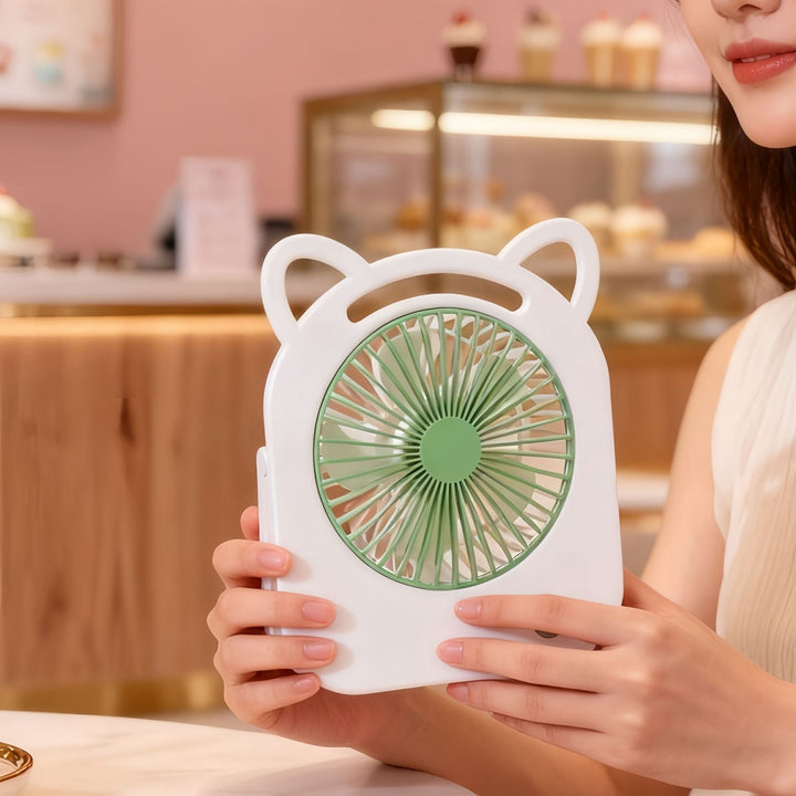 Ladies handheld fan with cute cat design Kalsten