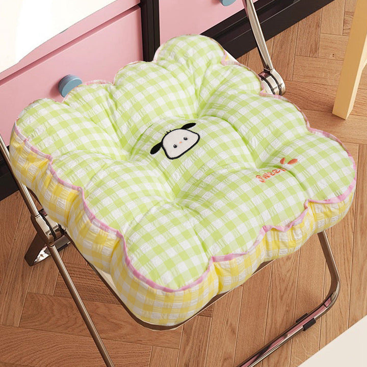 Padded seat cushion with floral motif Kalsten