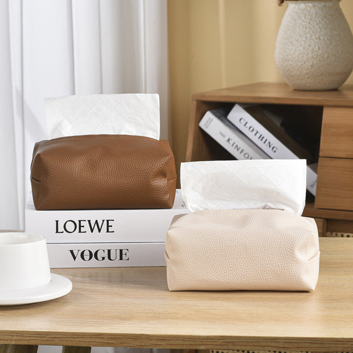 Premium Leather Tissue Box Cover Kalsten