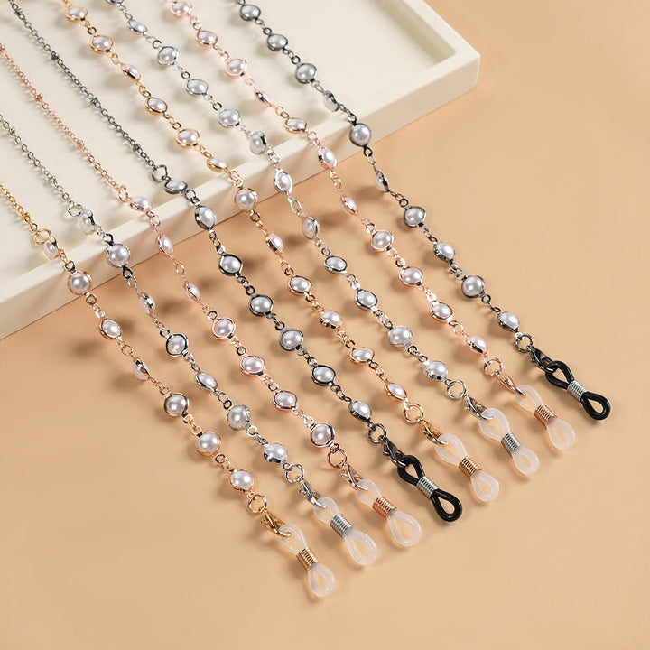 Elegant Pearl-Linked Eyewear Chain Kalsten