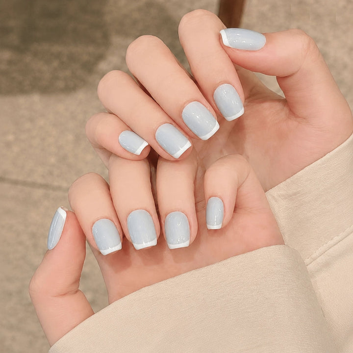 Elegant French Tip Press-On Nail Set Kalsten