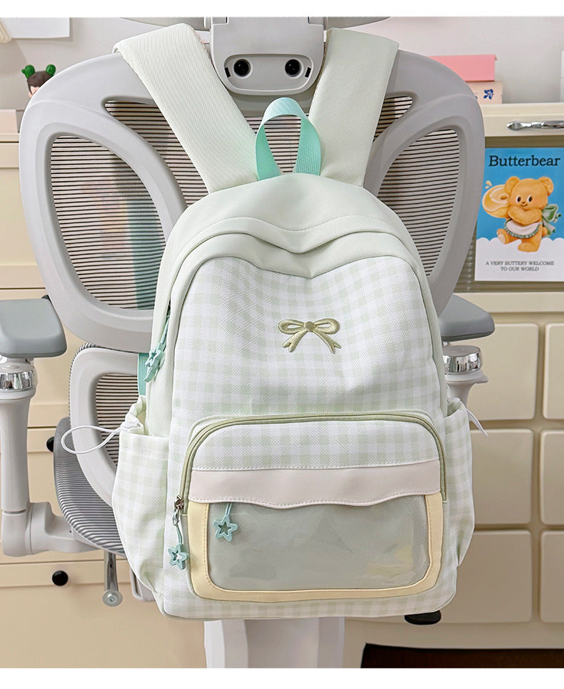 Checkered Patterned Kids' School Backpack