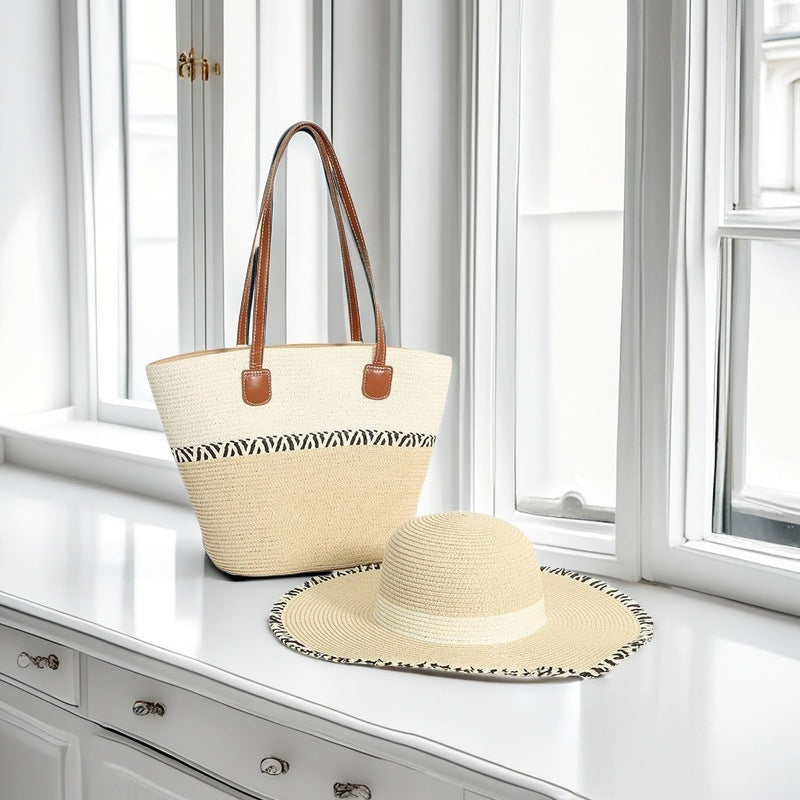 Beach bag with colorful stripes Kalsten