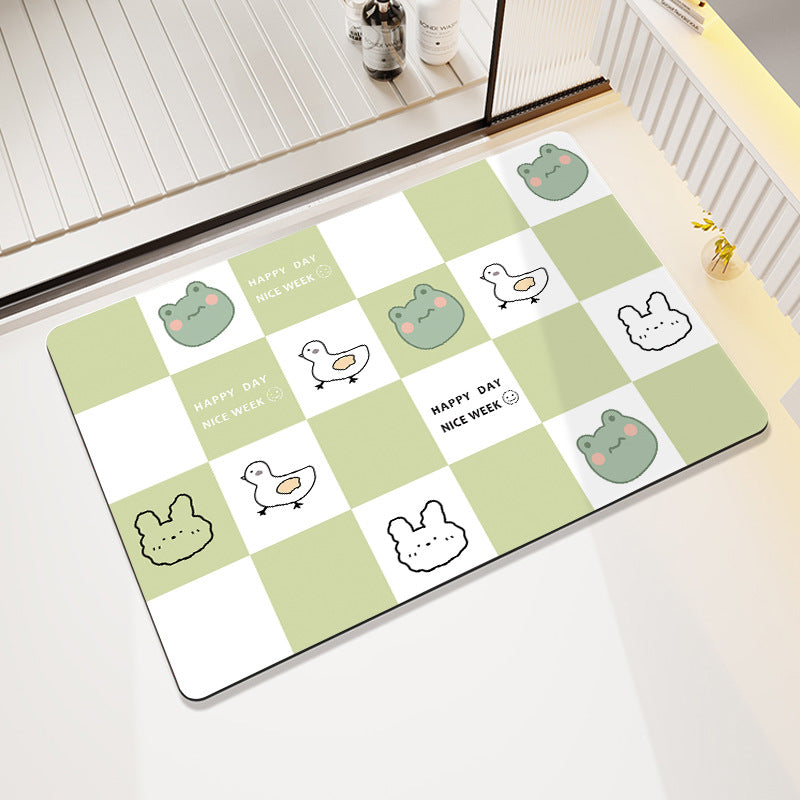 Cute Cartoon Pet-Themed Bath Mat Acalora