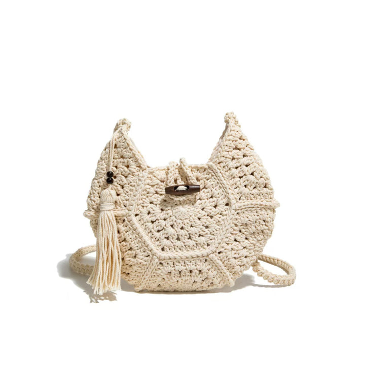 Hand-knotted shoulder bag with tassels Kalsten