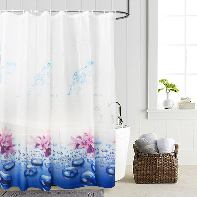Floral Water-Resistant Shower Curtain Kalsten