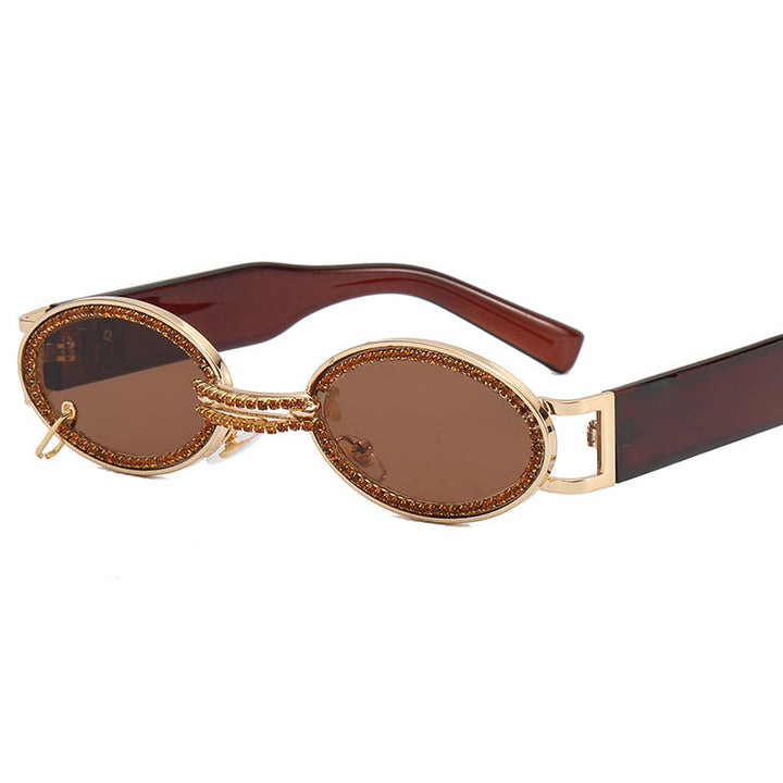 Women extravagant fashionable sunglasses with rhinestone-adorned frame Kalsten