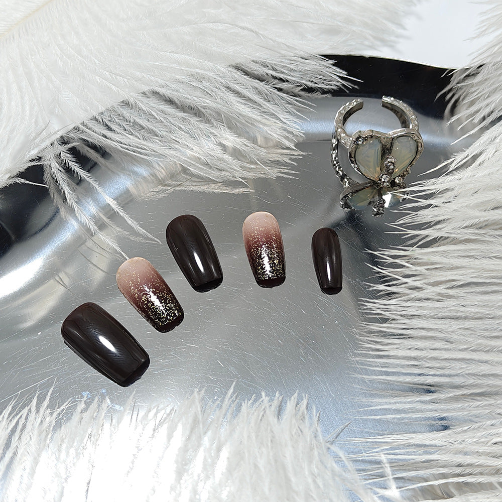 Artifical nails with glitter design Kalsten