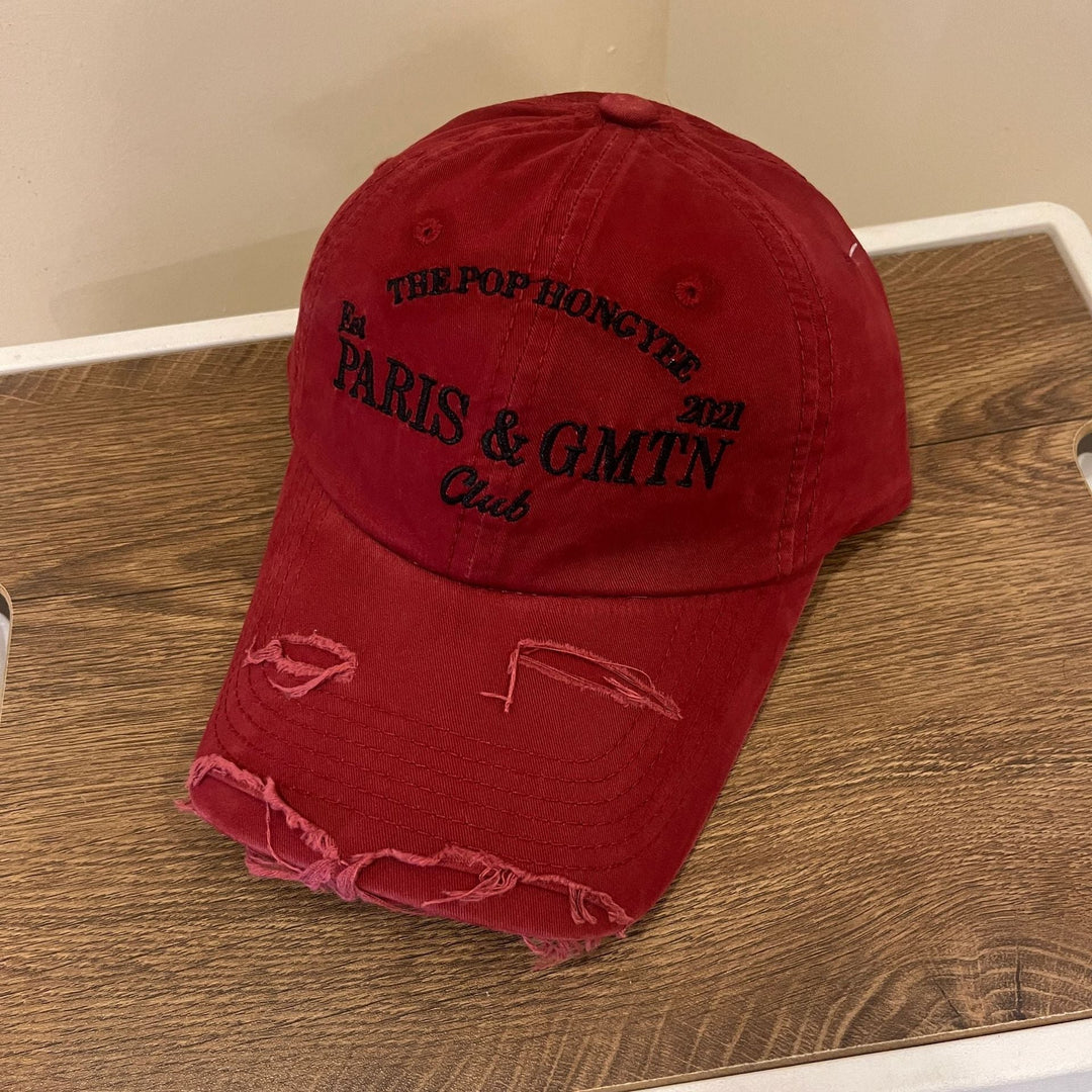Men's Distressed Cotton Twill Baseball Cap Kalsten