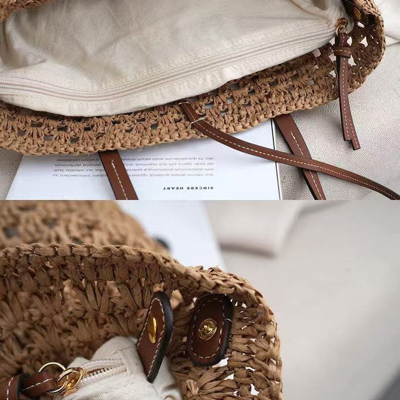 Handcrafted straw tote bag Kalsten