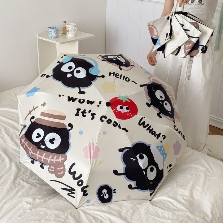 Ladies practical folding umbrella with playful design Kalsten