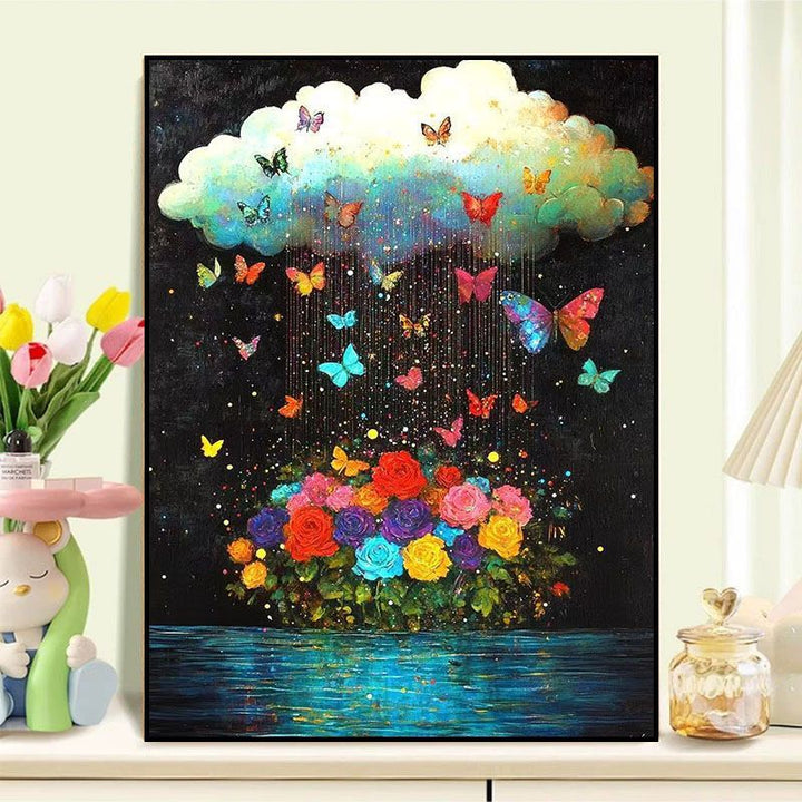 Abstract Butterfly Floral Canvas Artwork Kalsten