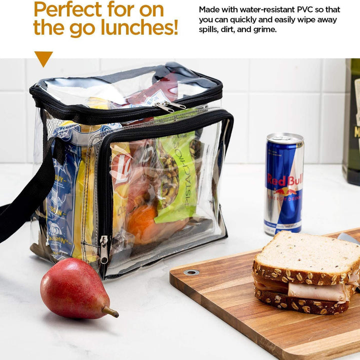 Transport bag made of transparent material with mesh pockets Kalsten