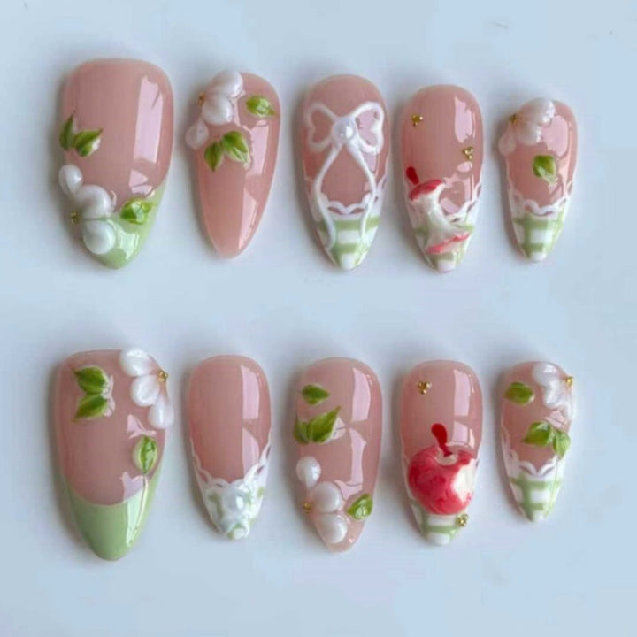 Artistic Floral Press-On Nail Art Collection Kalsten